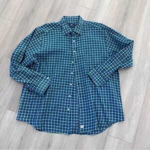 Vineyard Vines Classic fit Murray Shirt button down shirt blue green plaid XXL